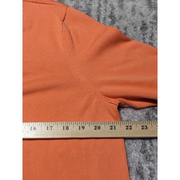 Talbots Button Front Cardigan Sweater Women‎ Size PXL Orange V-Neck Knit - Picture 11 of 13